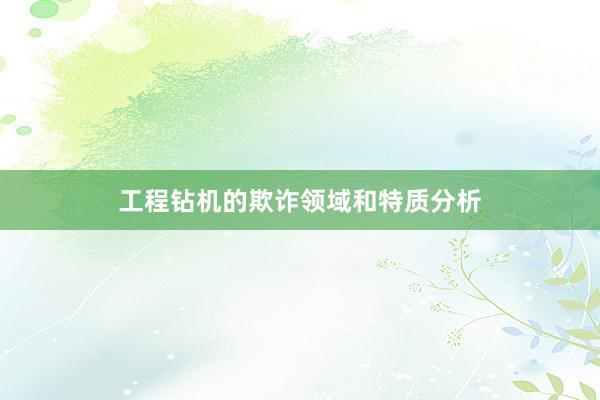 工程钻机的欺诈领域和特质分析