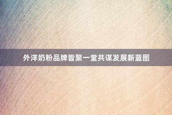 外洋奶粉品牌皆聚一堂共谋发展新蓝图